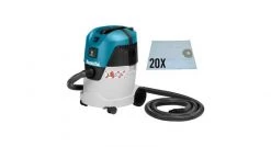 Aspirateur eau et poussière Makita VC2512L Aspirateur de chantier - 1250 W - 20 sacs à poussière - classe L - 18 L