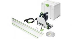 Scie plongeante Festool TS 60 KEBQ-Plus-FS - Scie circulaire – Avec Systainer – 1500 W - 168 mm - avec rail de guidage